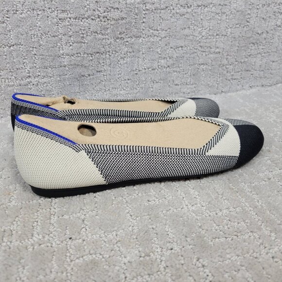 Rothy's The Flat Captoe Black Round Toe Shoes Women's Size US 6, 8 - Picture 2 of 12